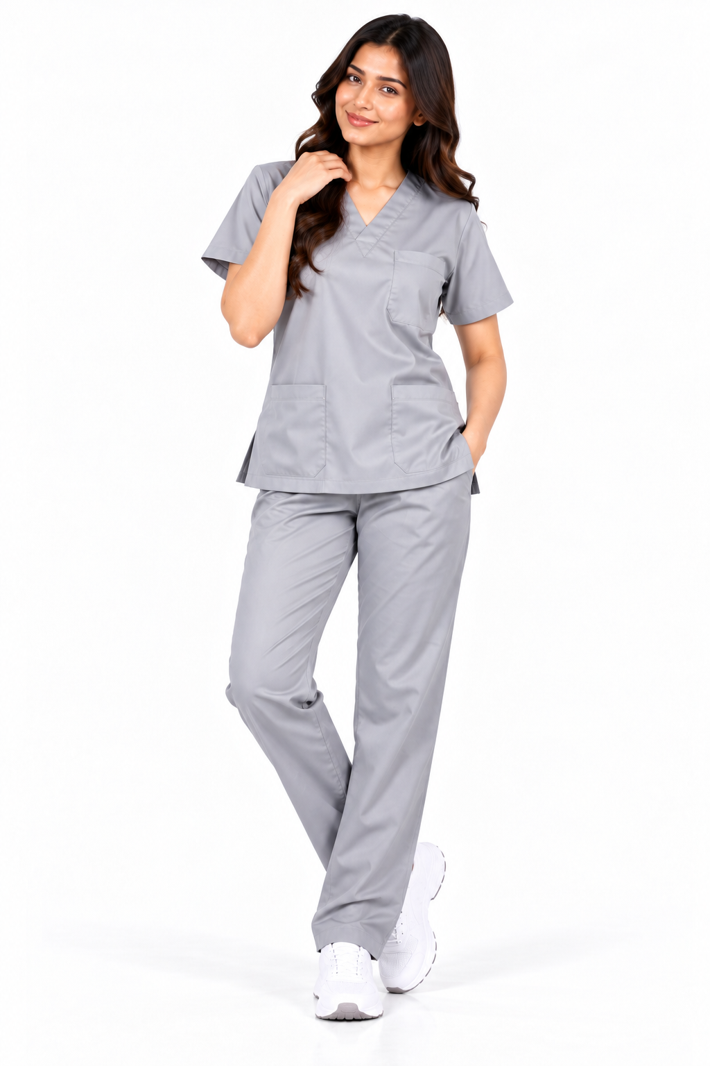 KUKIVO Premium Unisex Scrub Suit in Light Grey
